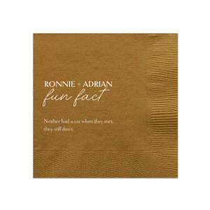 Short Fun Fact Napkin