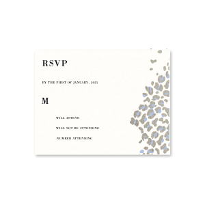 Leopard Geometric RSVP Card