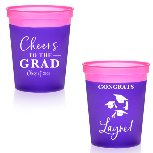 Plastic 16 oz Stadium Cup - Purple (25 Pack)