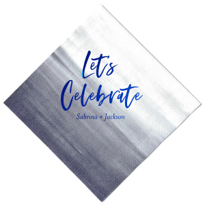 Sprinkle cheer across your tables with the Festive Let's Celebrate Wedding Napkin. Bold and bright script sets off the party vibe, while your names and date below keep the memories close. A spirited touch for a day to remember!