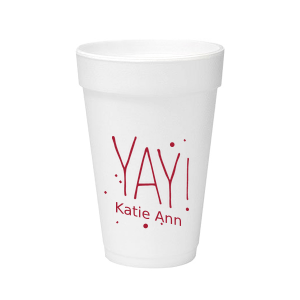 Make this party unforgettable with the customizable YAY! Party Cup!