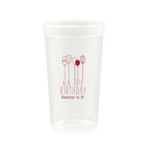 The Happy Birthday Floating Balloons Cup is good for use in Birthday, Kid Birthday themed parties and can be customized to complement every last detail of your party.