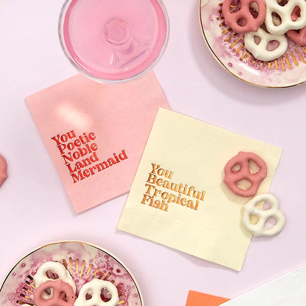 Valentine Compliment quote paper napkins pack