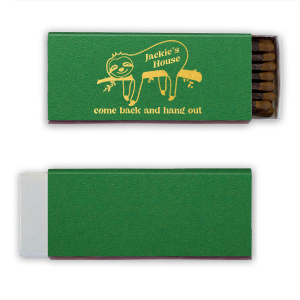 The ever-popular Sloth Come Back And Hang Out Matchbook is now available and you can get it today! This customizable Matchbook will leave your closest ones speechless! 