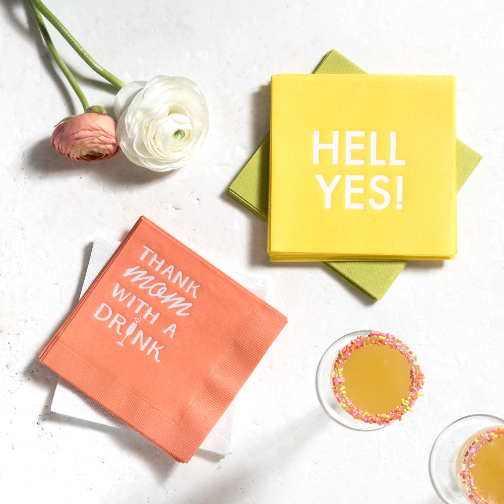 personalized Mothers Day cocktail napkins