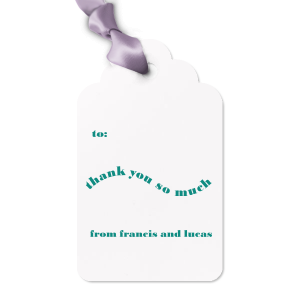 Meet our new customizable Thank You So Much Letterpress Tag with an amazing graphics together with your name branded on it. Showcase your style in every detail of your party's theme!