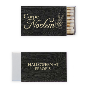 Strike up scarey good times with the Carpe Noctem Match. Perfect for Halloween parties and events, these highly detailed and customizable matches will leave a lasting impression burned into your guests' minds.