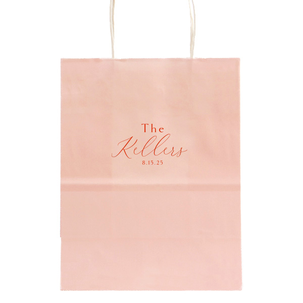 ForYourParty's chic Pink Goodie Bag with Shiny Poppy Foil will look fabulous with your unique touch. Your guests will agree!