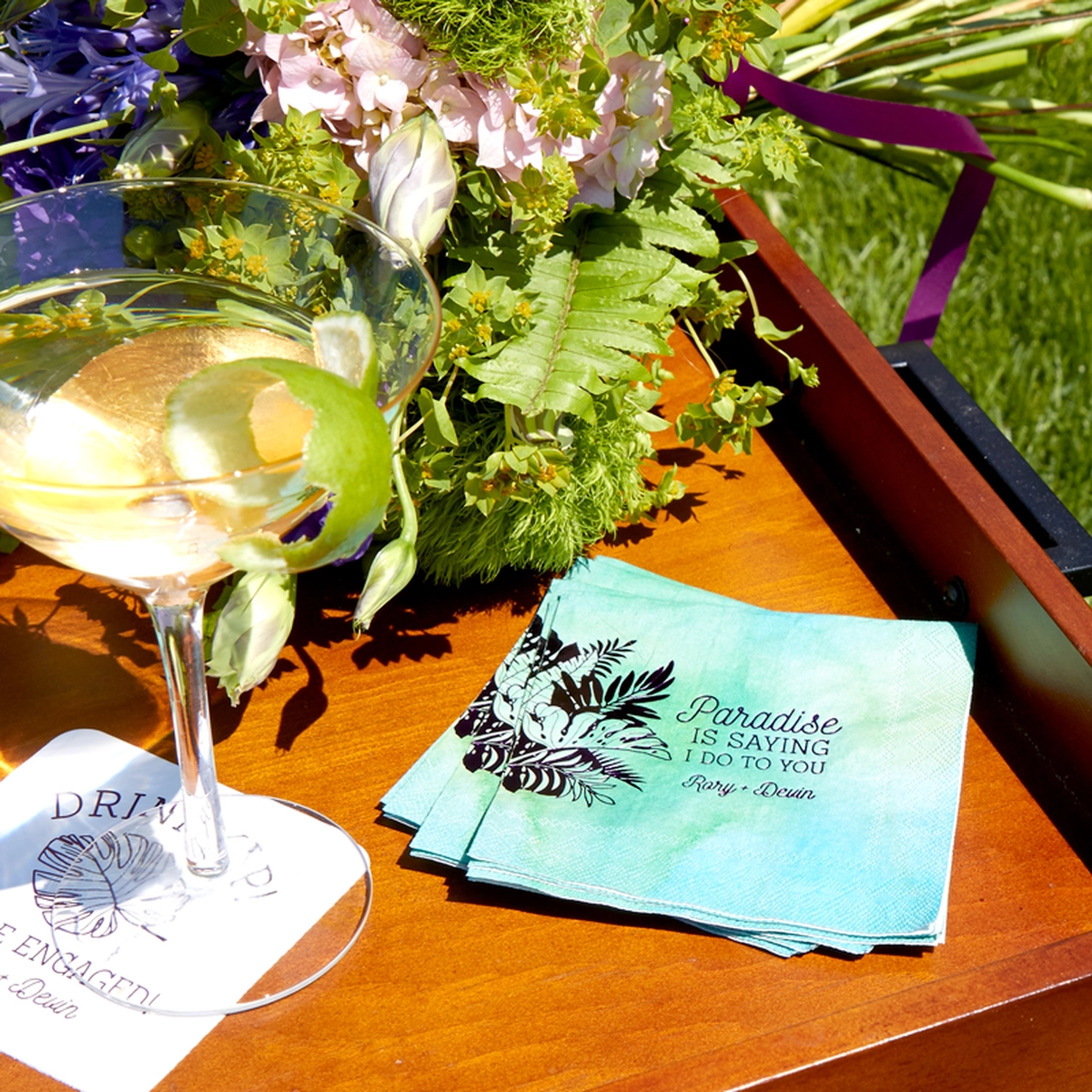 Shop the Electric Paradise Collection Custom Cocktail Napkins