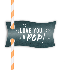 Love You A Pop Straw Tag