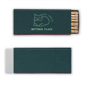 Add a cozy touch to your gatherings with the Loafing Cat Matchbook, ideal for home decor and entertaining. This charming matchbook is graced with an illustration of a cat in the classic 'loaf' pose and can be customized with your or your feline's name, creating a warm and personalized welcome for your guests.