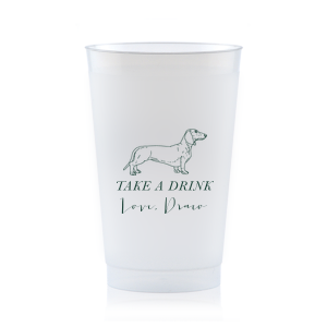 A Dachshund cup will be an adorable addition to your event! If you are a dog lover customize this cup with your name or the name of your furry friend. 