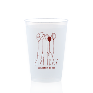 Happy Birthday Floating Balloons Frost Flex Cup