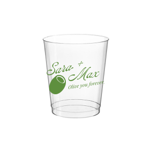 The Olive You Forever Cup is perfect for celebrating your love with friends and family. The cheeky design is available in your choice of screen printed ink and cup colors. Along with customizable text, this unique drinkware is sure o be a hit at your next engagement, wedding, or anniversary party!