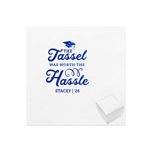 A high quality Gift set for someones graduation? Seems like the perfect Gift. The Tassel Grad Napkin Reception Set with a beautiful graphics will definitely make you unique guest!