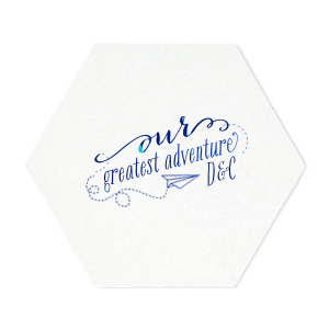 Our personalized White Square Coaster with Shiny Turquoise Foil has a Paper Airplane graphic and is good for use in Kid Birthday, Birthday themed parties and will add that special attention to detail that cannot be overlooked.