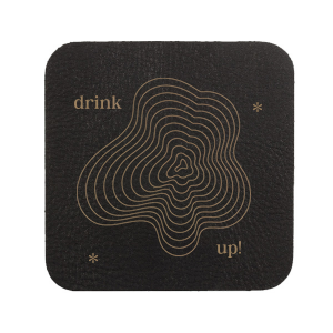 Drink up with this minimal and modern custom coaster. Featuring a trendy tree ring design, this can be personalized with anything your heart desires. 