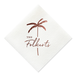 Feel the summer breeze with the Palm Tree Napkin! The stylish and high functional napkin is perfect for summer time party events, adding a bit of tropical flair to your good times.