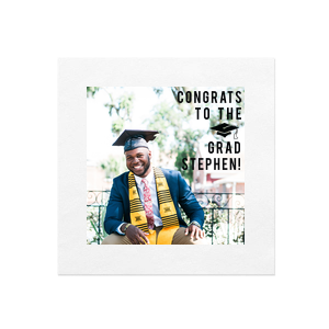 Graduate Custom Photo Napkin