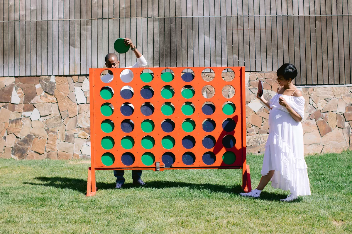 outdoor games at Dulé Hill and Jazmyn Simon's baby shower