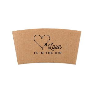 The Love Is In The Air Coffee Sleeve is highly customizable by adding your own text to create a unique design. Showcase your adoration to create the perfect product for your special event or business occasion. 