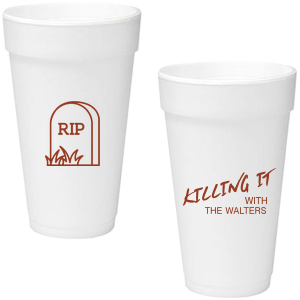 Our RIP Party Cup is good for use in Halloween themed parties and will impress your guests like no other. Make this party frighteningly unforgettable!