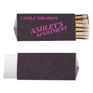 Less is more with these Minimal Stolen From Their Place Matches! With their simple design and pared-down text, they’re perfect for anyone who appreciates a no-fuss, no-frills approach.