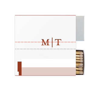 Personalized White Classic Custom Photo Matchbox with Matte Brick Ink Digital Print Colors and Matte Slate Gray Ink Digital Print Colors can't be beat. Showcase your style in every detail of your party's theme!