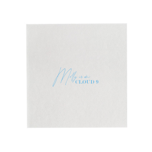 This custom bridal shower napkin is perfect for your dreamy event! Personalize this high quality napkin with the bride to be's name. This personalized party favor will give you shower a sophisticated and memorable touch.
