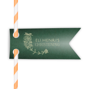 Our beautiful custom Stardream Sky Blue Wave Straw Tag with Matte White Foil has a Peony Flourish graphic and is good for use in Floral, Frames themed parties and couldn't be more perfect. It's time to show off your impeccable taste.