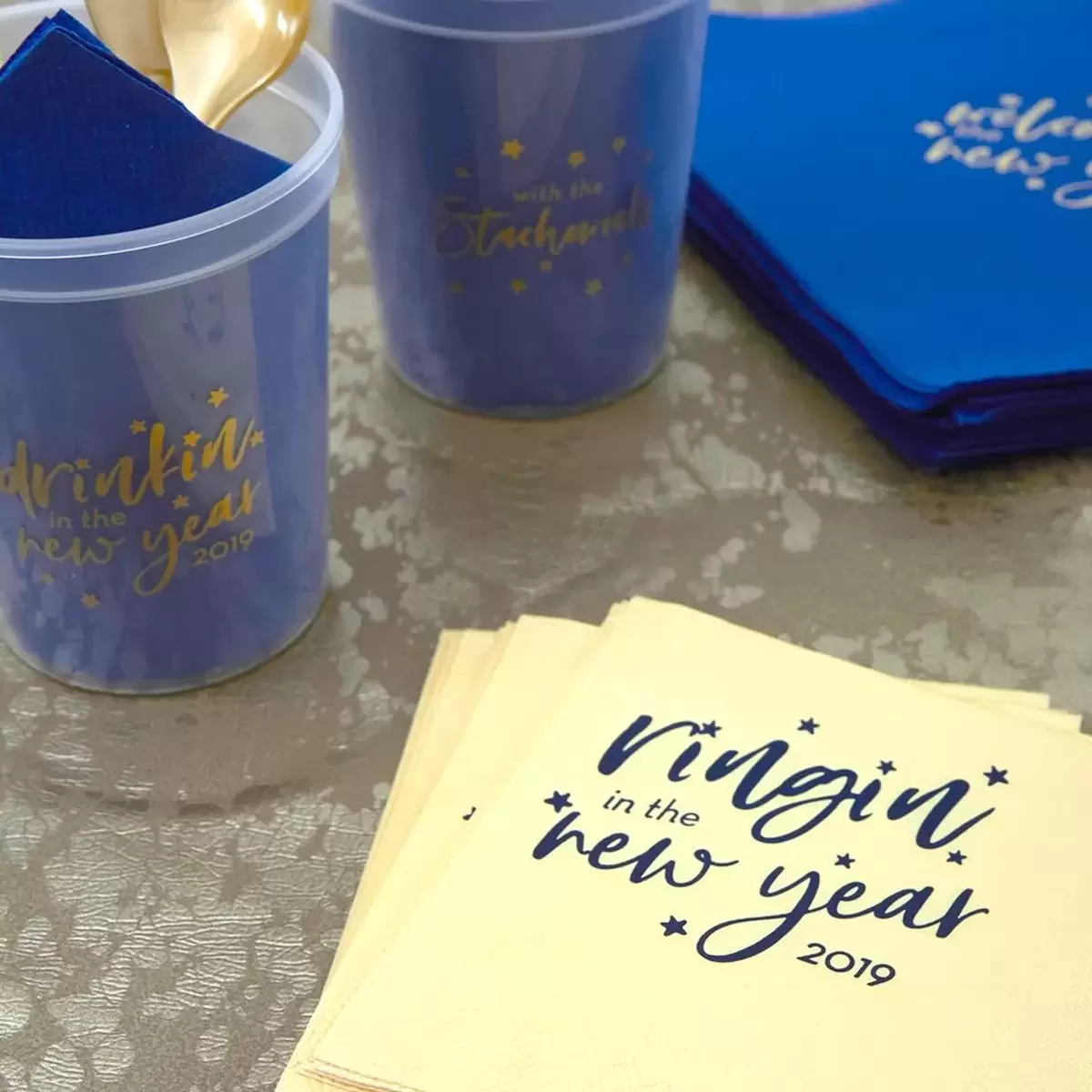 custom designed New Years party supplies