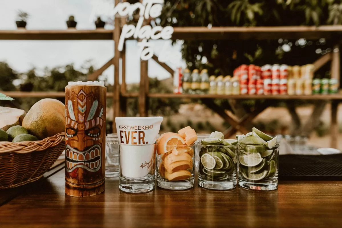 destination wedding bar ideas