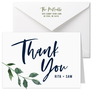 Our beautiful custom White Custom Photo Large Note Card with Matte Navy Ink Digital Print Colors and Matte Army Green Ink Digital Print Colors can't be beat. Showcase your style in every detail of your party's theme!