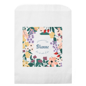 Cuppa Love Birds Hand Drawn Floral Photo Cookie Bag