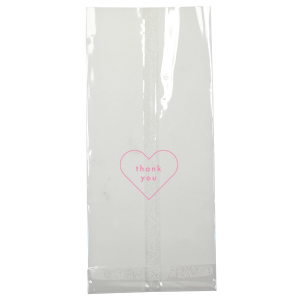 Our beautiful custom Ivory Party Bag with Matte Ballet Pink Foil has a Thank You Heart graphic designed by Martha Stewart Weddings. Send guests home with a sweet treat in style!