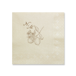 Why don't you choose a unique decoration for your next party? This chic Napkin with your initials written on it and a cute floral design will match perfectly. It will definitely give the vibe that you are looking for. 