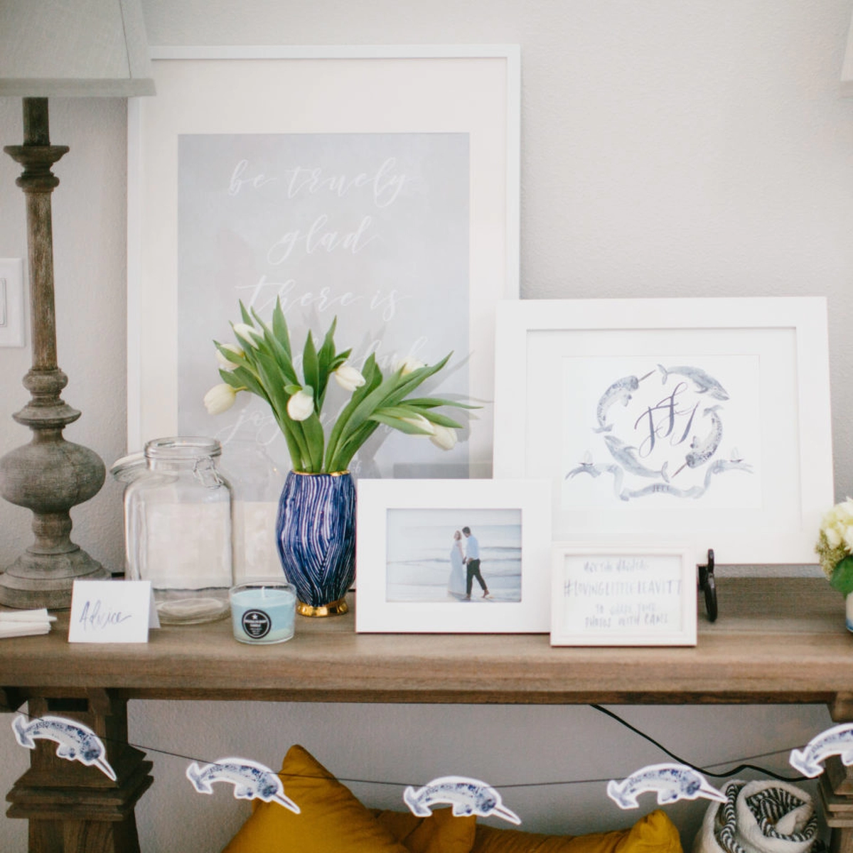 narwhal themed baby shower for a cute baby boy baby shower idea