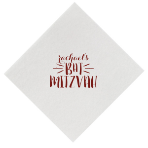 ForYourParty's elegant Tiffany Blue Cocktail Napkin with Matte Ballet Pink Foil Color can be personalized to match your party's exact theme and tempo.