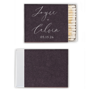 Personalized Natural NEW Amethyst Classic Matchbox with Matte White Foil has a Cute Flower Pattern graphic and is good for use in Floral, Wedding, Mother's Day themed parties and will impress guests like no other. Make this party unforgettable.