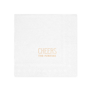 Our personalized Super Gold Shimmer Cocktail Napkin with Matte Black Foil can't be beat. Showcase your style in every detail of your party's theme!