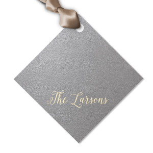 The ever-popular Stardream Galvanized Silver Diamond Gift Tag with Matte Ivory Foil couldn't be more perfect. It's time to show off your impeccable taste.