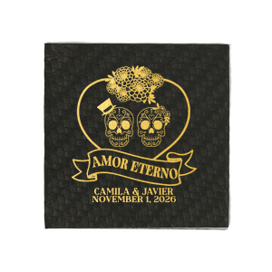 Love is everlasting! In this life and the next, show your love for one another in this life and the next with the Amor Eterno Napkin. Suitable for not just Halloween, but for all your weddings, anniversaries and engagements events too.