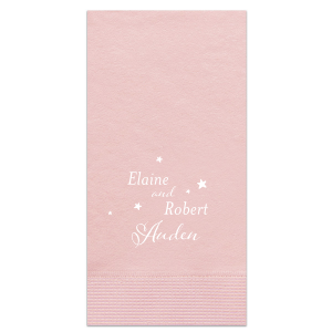 Our personalized Watercolor Rose Cocktail Napkin with Matte White Foil can be customized to complement every last detail of your party.