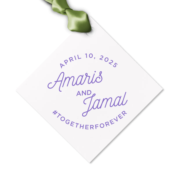 Personalized Linen Eggshell Luggage Gift Tag with Shiny 18 Kt Gold Foil are a must-have for your next event—whatever the celebration!