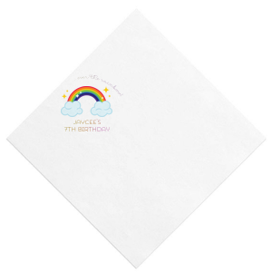 Personalized White Borderless Full Color + Foil Cocktail Napkin with Satin Plum Foil will look fabulous with your unique touch. Your guests will agree!