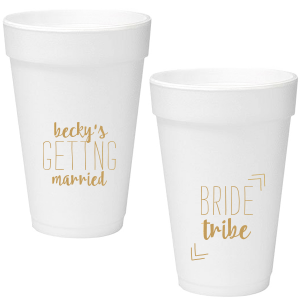 Bride's BESTIES Unite and celebrate in style with the Bride Tribe Party Cup. This playful design captures the excitement of upcoming nuptials, perfect for the bride and her closest friends to toast to the big day ahead. Let the bridal festivities commence!