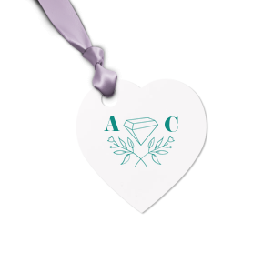 The Diamond Letterpress Tag with an amazing graphics with branches and your initials on will give that final touch on your party. Let it leave unforgettable moments!  