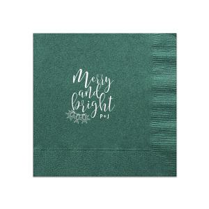 Custom Honeydew Cocktail Napkin with Shiny Convertible Red Foil has a Lights graphic and is good for use in Holiday, Christmas themed parties and are a must-have for your next event—whatever the celebration!