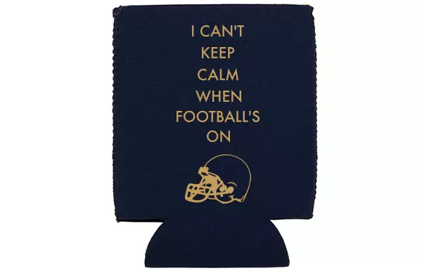 football tailgate koozies i can't keep calm when football's on