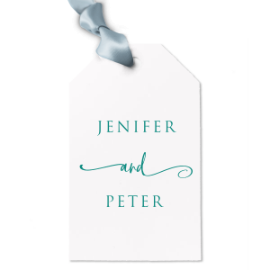 ForYourParty's elegant Linen Slate Diamond Gift Tag with Matte White Foil will look fabulous with your unique touch. Your guests will agree!